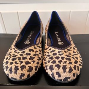 Rothys Women’s Size 10 Ballet Leopard Animal Print Round Toe Flat Shoe Retired